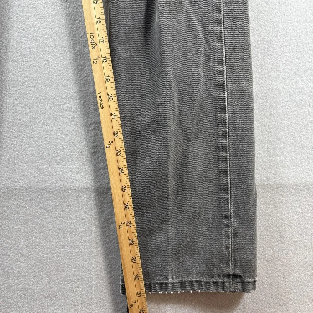 Levis 505 Jeans Mens 32x31 Gray Medium Wash Regular Straight Distressed Denim
